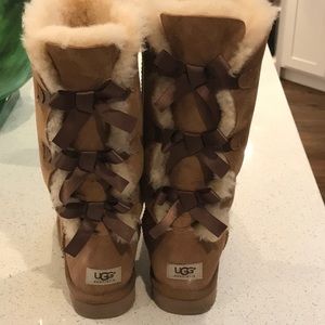 Womens Ugg ribbon lattice boots size 8